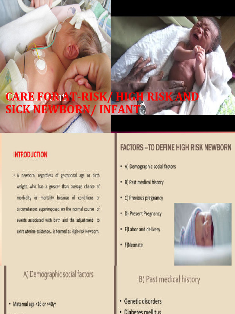 Care For High Risk And Sick Newborn Pdf Low Birth Weight