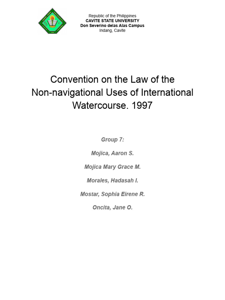1997 Watercourse Convention Overview | PDF | Conservation Biology | Treaty