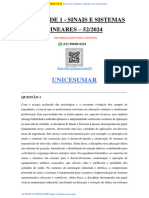 Atividade 1 - Sinais e Sistemas Lineares - 52 - 2024