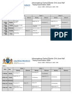 June Exam Time Table 2024 Final