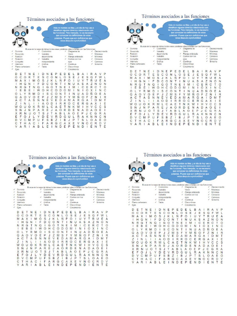 Sopa de Letras Funcion | PDF