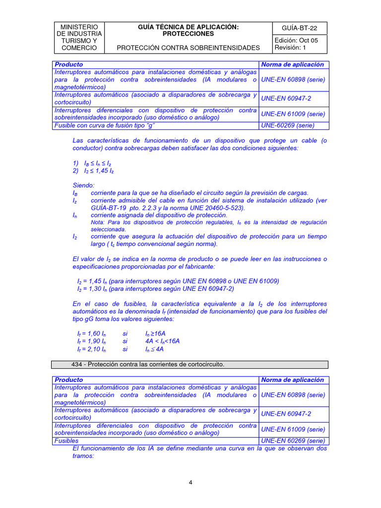 Guia BT 22 Oct05r1-4 | PDF | Fusible (Eléctrico) | Electrónica