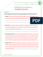 RR - M1 - Waste Related Vocabulary Worksheet Sample Answers