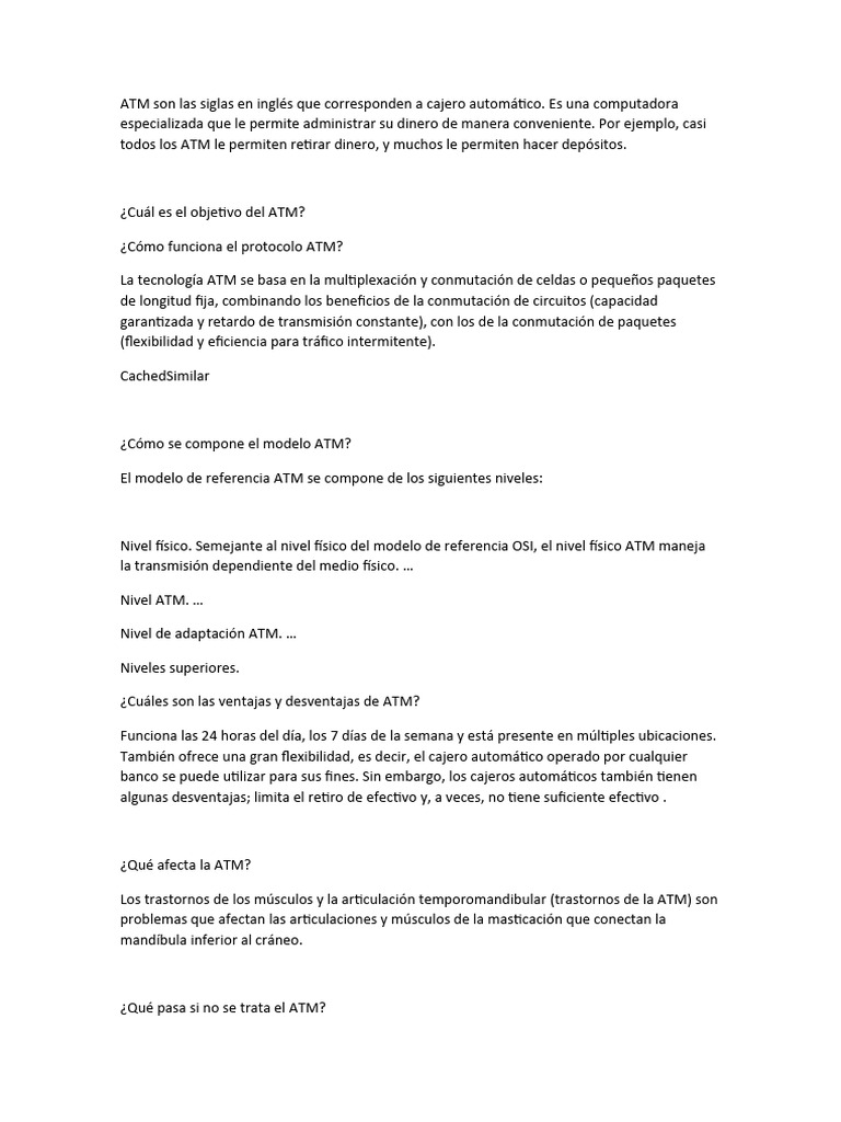 ATM son las siglas en inglés que corresponden a cajero automático PDF