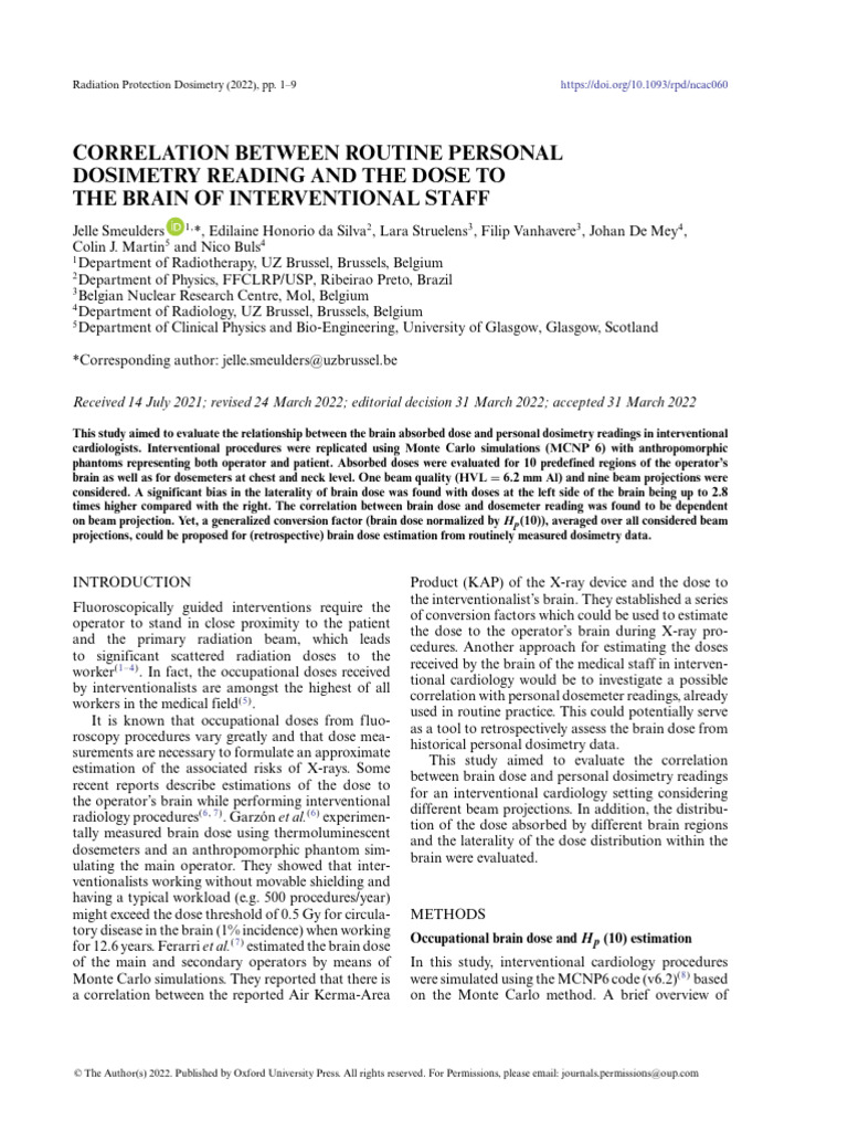 Ncac 060 | PDF | Absorbed Dose | Dosimetry