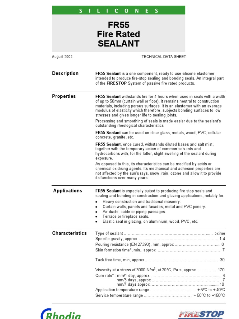 Fire Rated Silicone PDF Shelf Life Polyvinyl Chloride