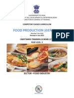 Food Production (General) CTS2.0 NSQF-3