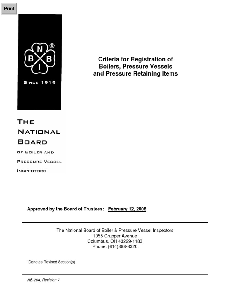 National Board Registration Criteria | PDF | Boiler