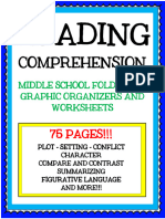 Reading Comprehension Graphic Organizers For Middle School