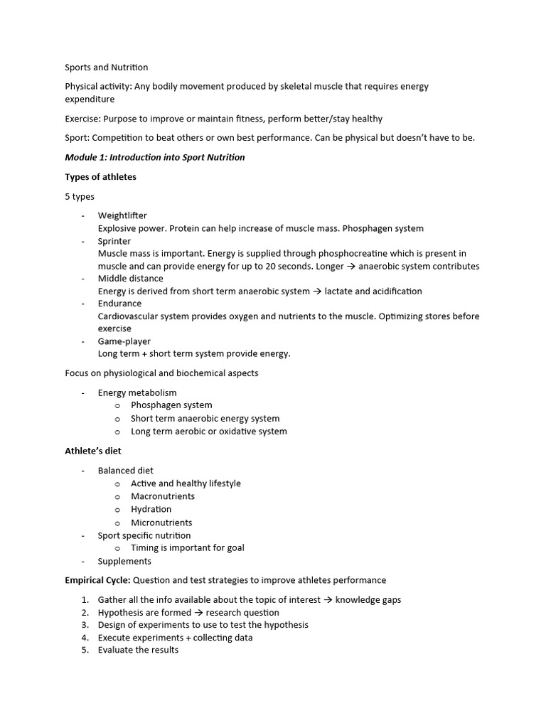 Sports and Nutrition | PDF | Self-Improvement | Wellness