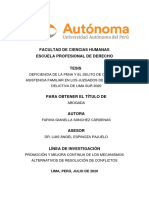 Facultad de Ciencias Humanas Escuela Profesional de Derecho: Lima, Perú, Julio de 2020