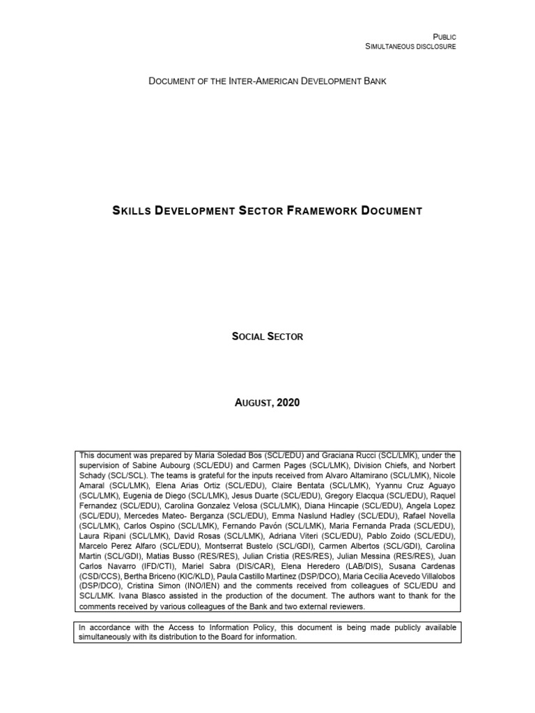 Skills Development Framework Document | PDF | Preschool