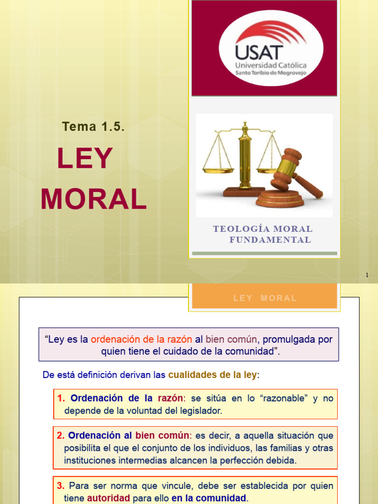 La Ley Moral | PDF | Moralidad | La Ley natural