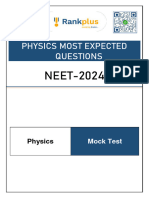 Physics Most Expected Question 2024
