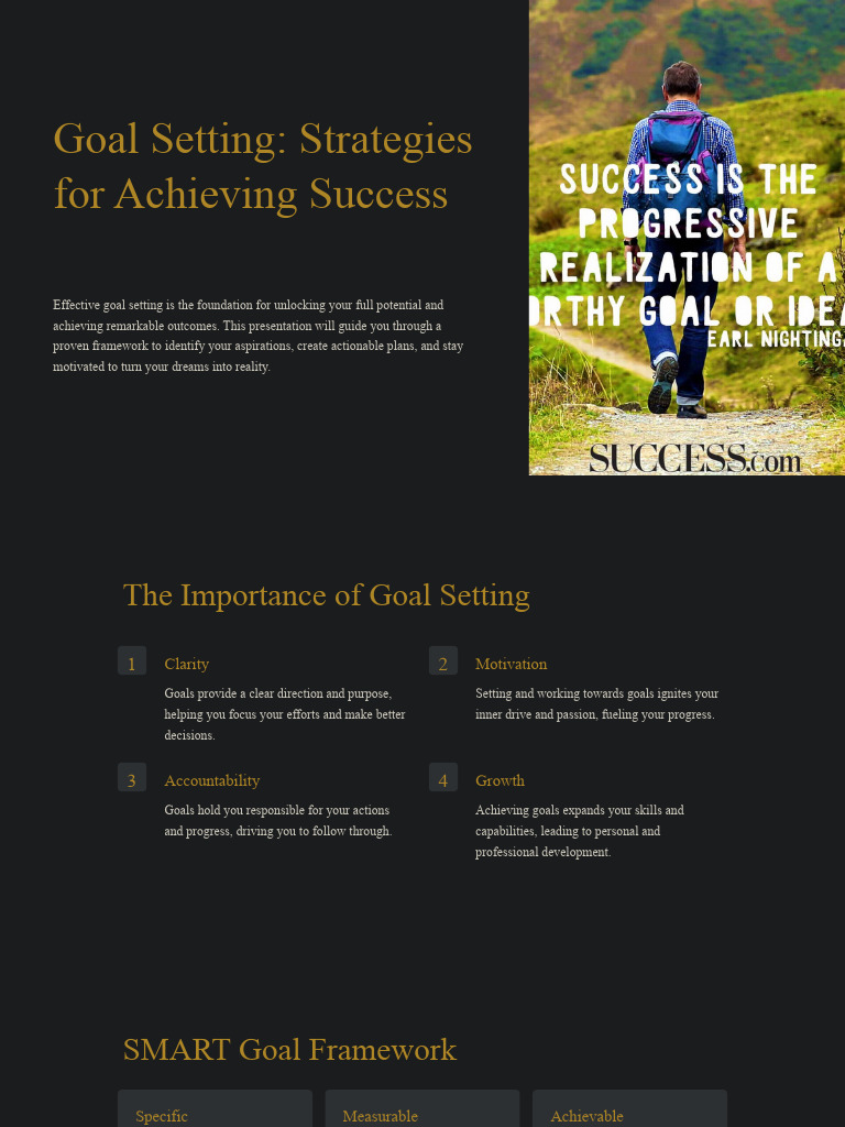 Goal Setting: Strategies For Achieving Success | PDF | Goal | Goal Setting