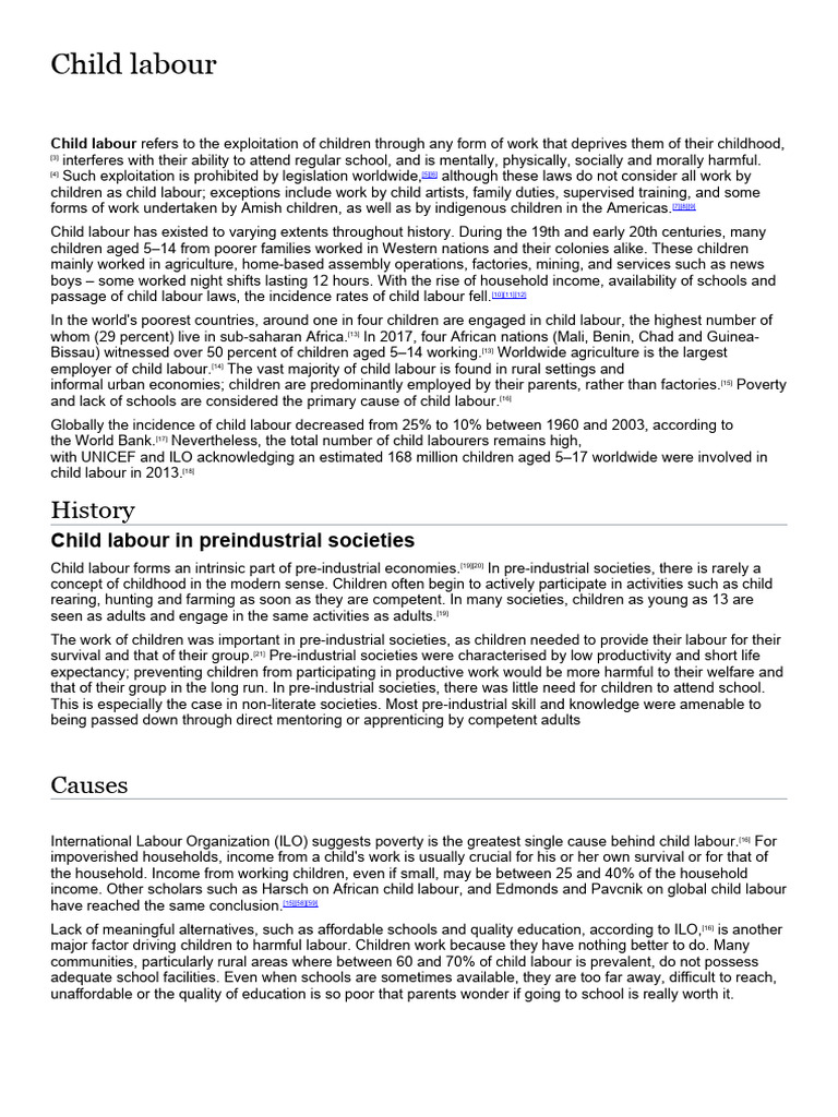 Child labour | PDF | Child Labour | Economies