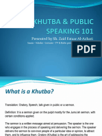 Khutba & Public Speaking 101