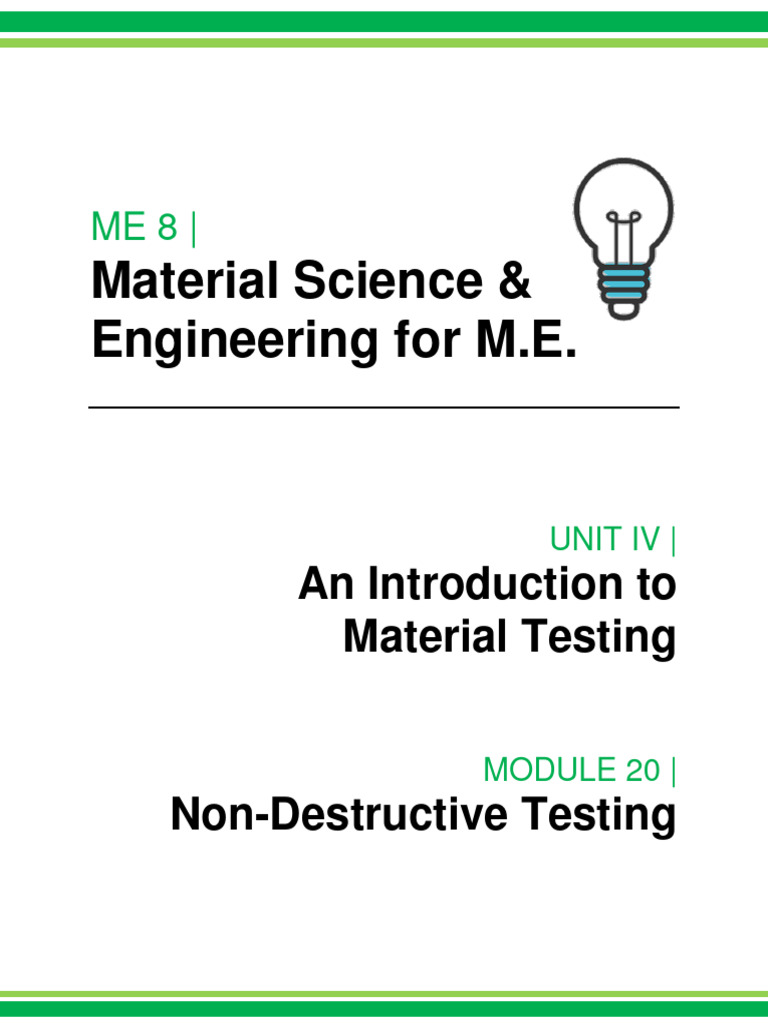Me 8 mseme module 20 download free pdf nondestructive testing