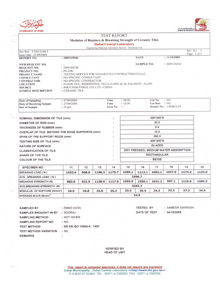 2) Dubai Central Laboratory Reports | PDF