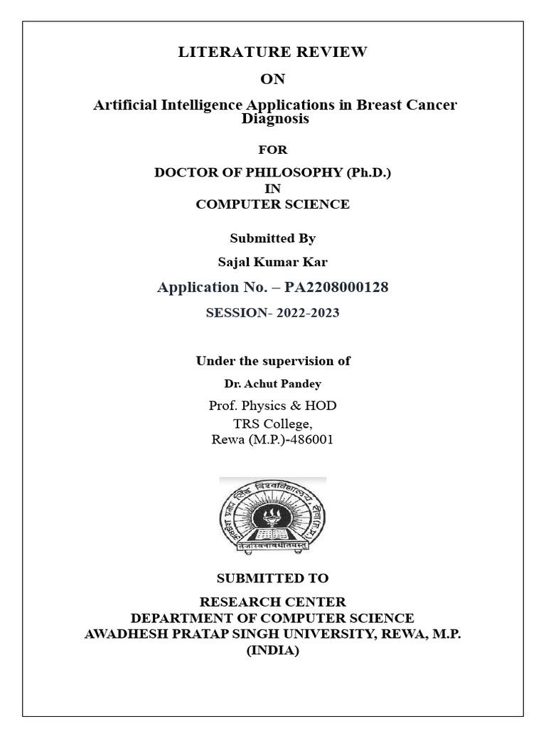 AI in Breast Cancer Diagnosis Review | PDF