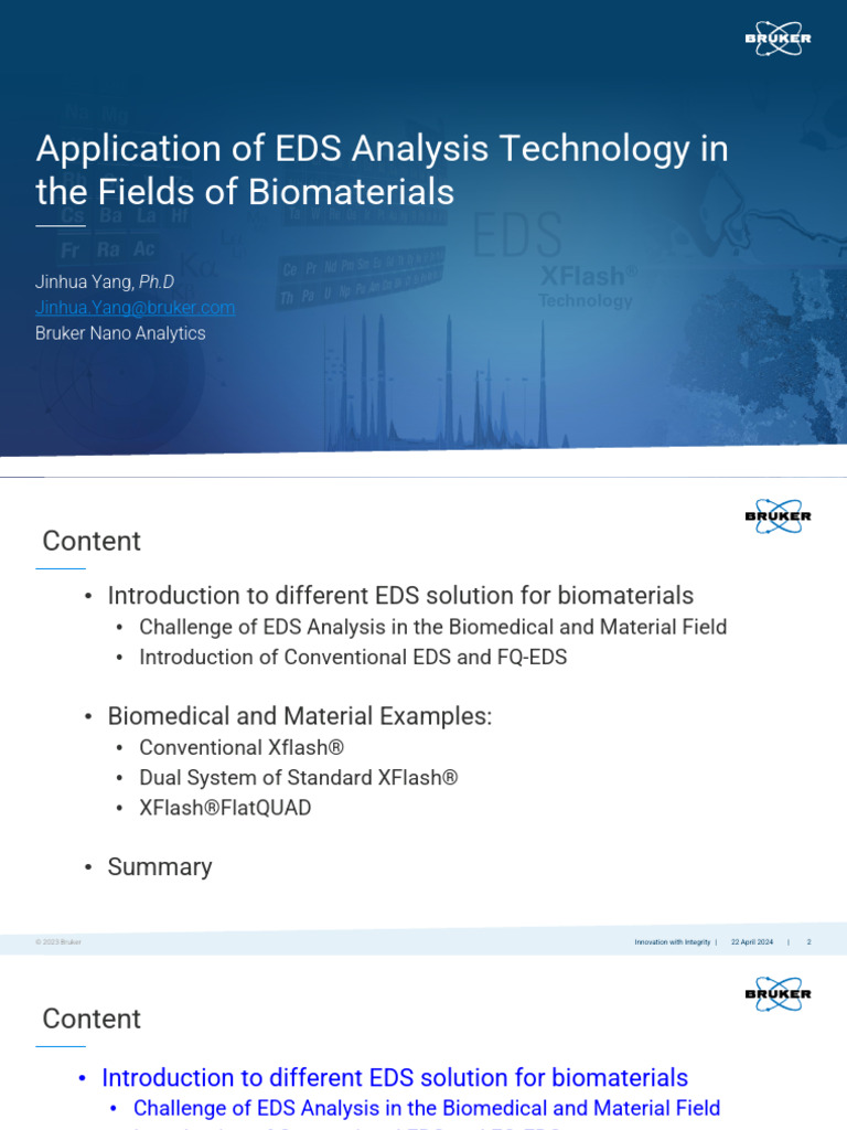 Application of EDS Analysis Technology in The Fields of Biomaterials ...