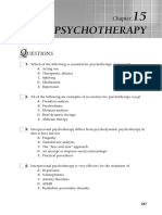 Psychotherapy - MCQs