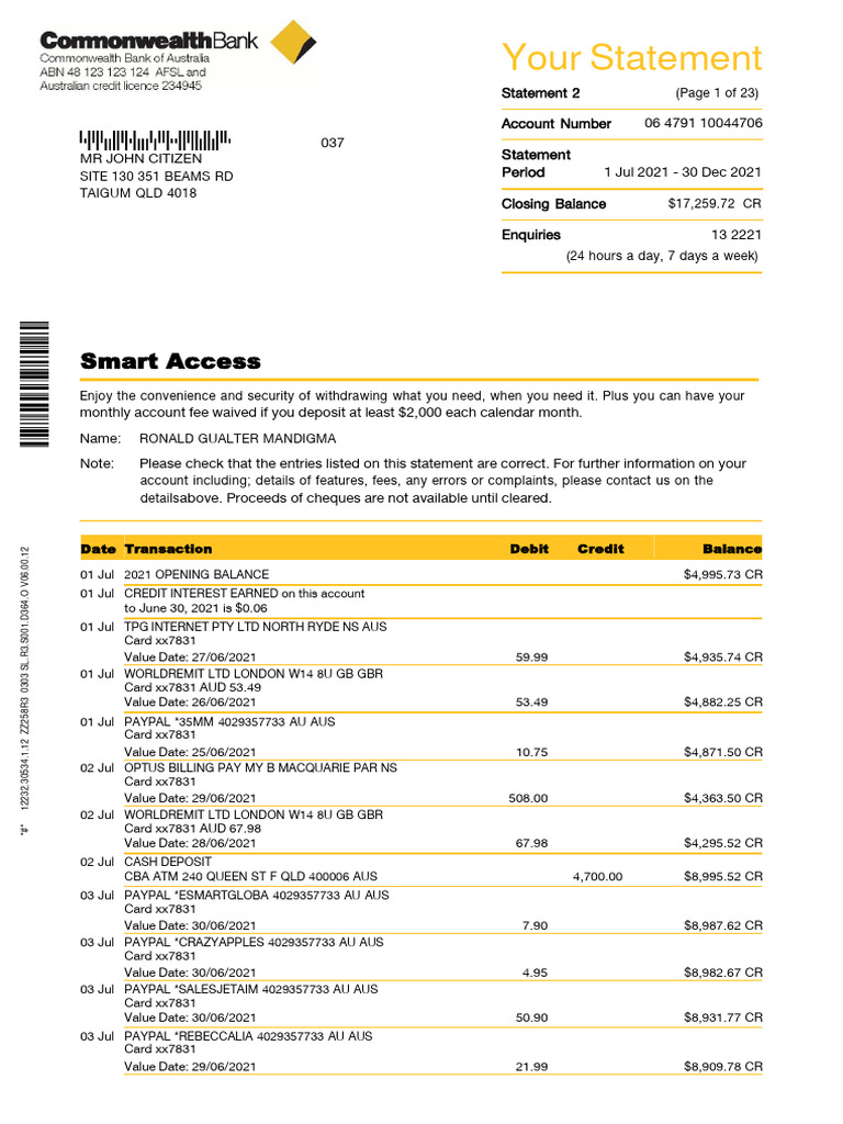 Australia Commonwealth J C | PDF | Debit Card | Credit Card