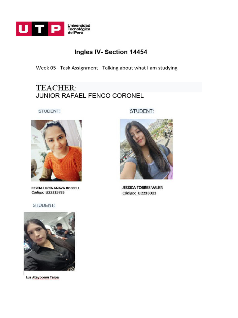 Week 05 - Task Assignment - Talking About What I Am Studying | PDF ...
