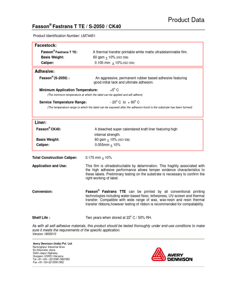 AD LM74451 FAS TRANS TTE-PDS-en | PDF | Industrial Processes | Materials