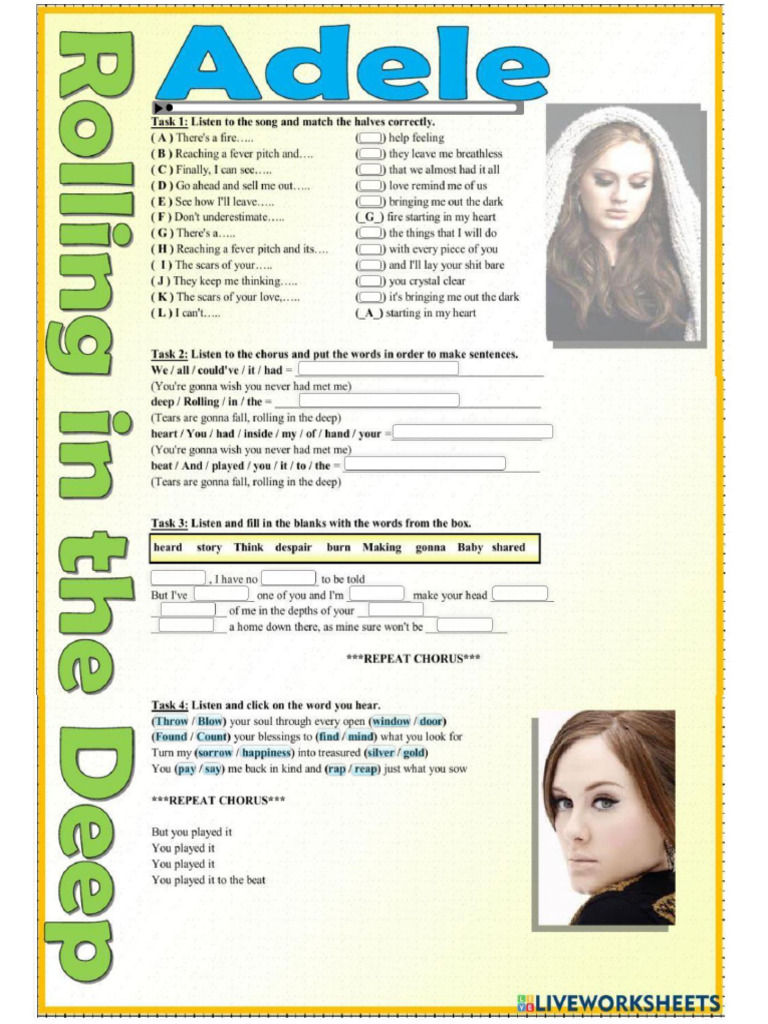 Rolling in The Deep by Adele | PDF