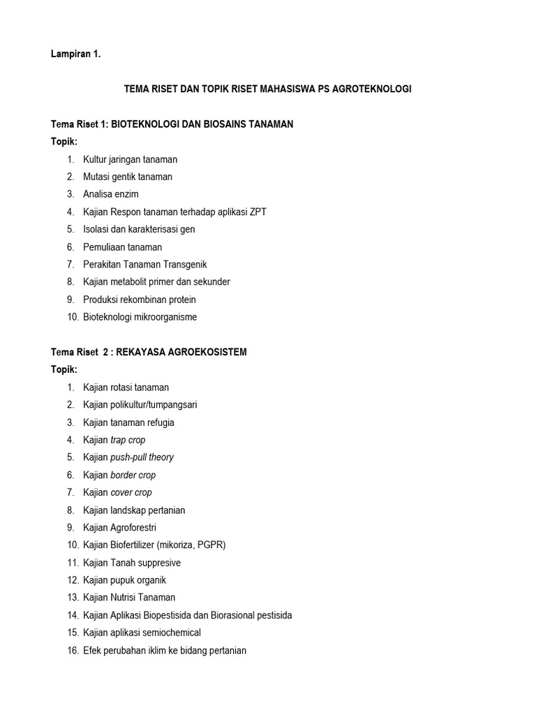 Riset Agroekoteknologi Mahasiswa 2023 | PDF | Sains & Matematika ...