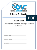 BSBTWK601 - CAC Class Activities