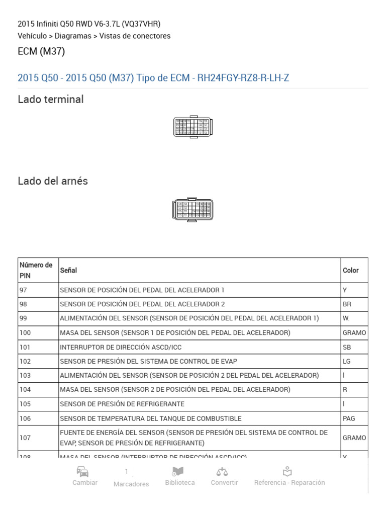 2015 INFINITI Q50 3.7 PDF Motores Motor de combustión interna