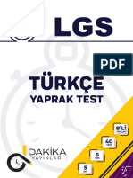 LGS Türkçe Yaprak Test