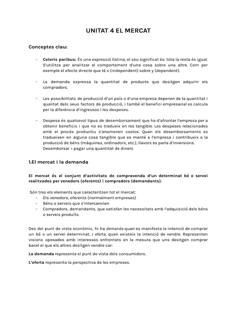 Economia Tema 4 | PDF