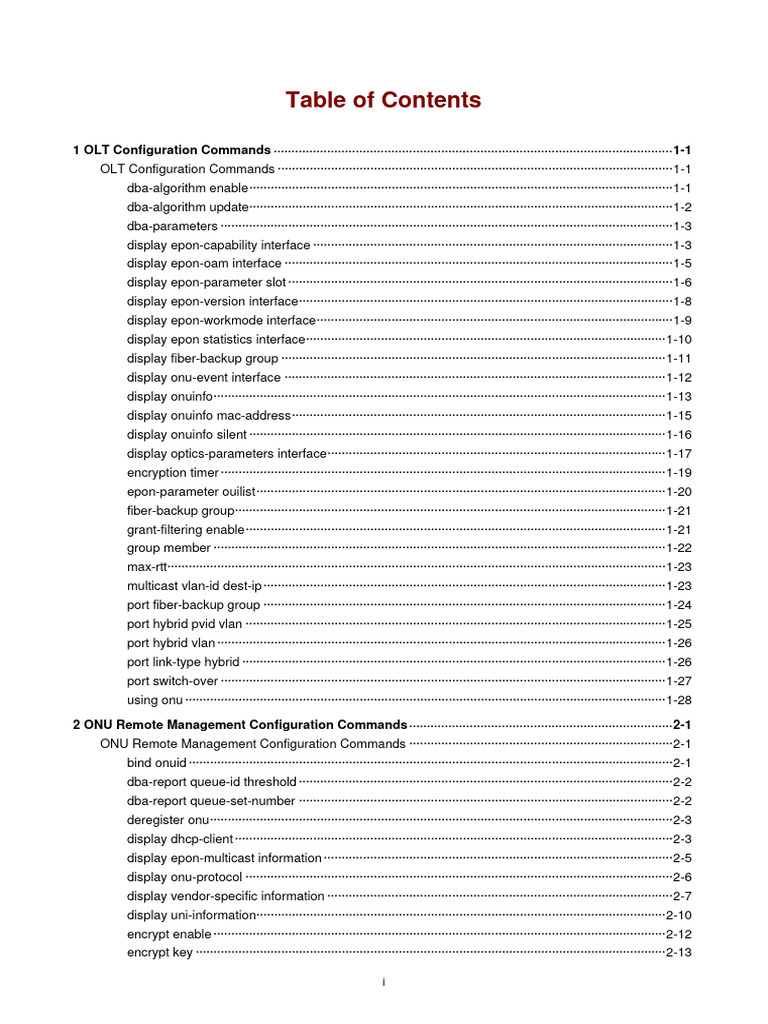 OLT and ONU Configuration Commands Guide | PDF | Statistics | Computer Data