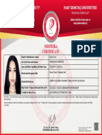 Sertifika Certificate::::: 99801813278 Robiyakhon Siddikova