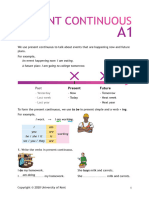 Present Continuous - Worksheet