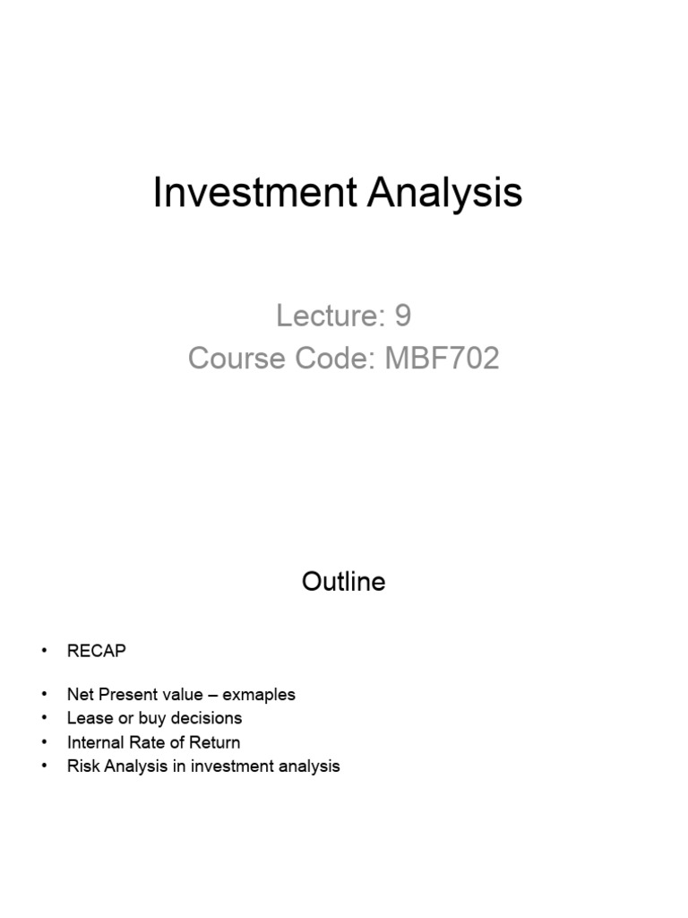 Tailieunhanh 9 mbf702 2345 5653 | PDF | Net Present Value | Internal ...