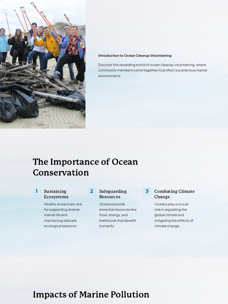 Ocean Cleanup Volunteering Guide | PDF | Pollution | Waste