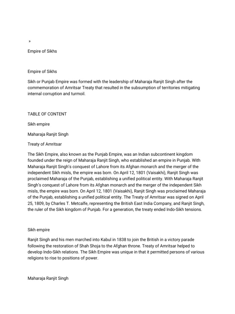 Sikh Empire Pdf