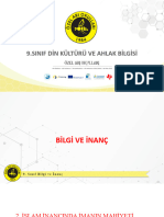 9.sinif Bi̇lgi̇ Ve İnanç 2. Ders