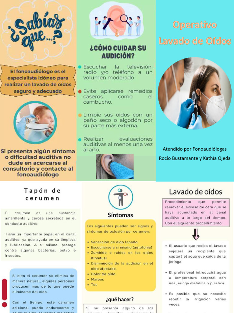 Triptico Lavado De Oidos Pdf