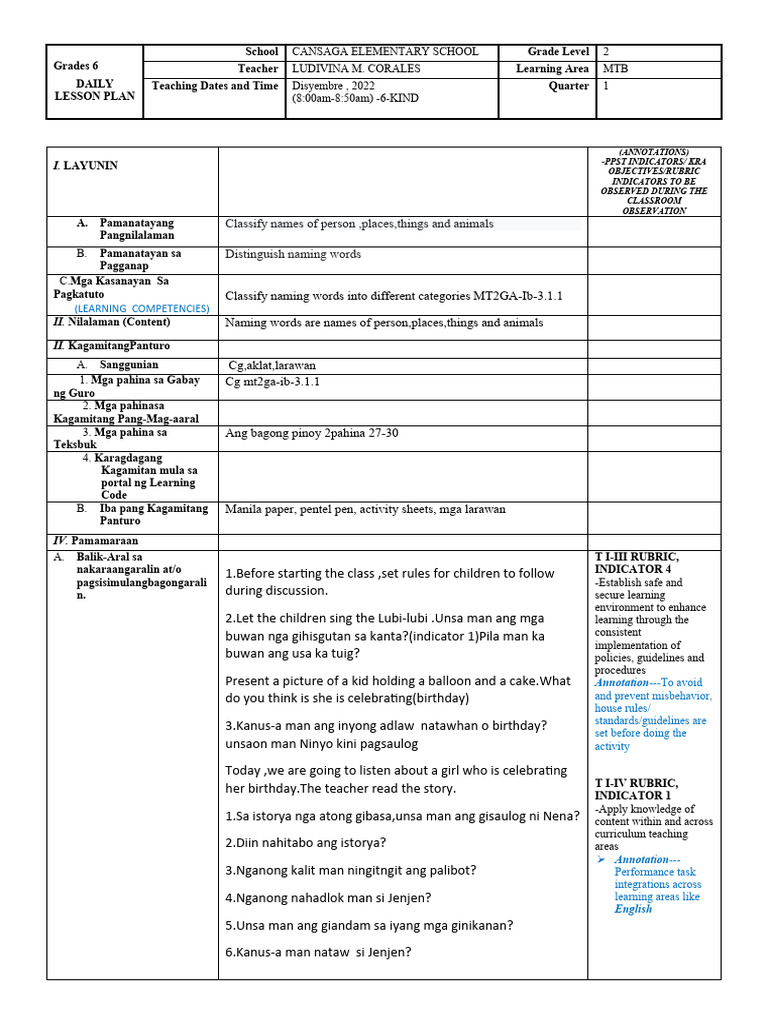 CO Q1 MTB Coralesludivina M. | PDF | Learning | Behavior Modification