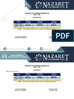 Horarios de Examenes Remediales 2022-2023 (8vo Egb A 3ro Bgu)