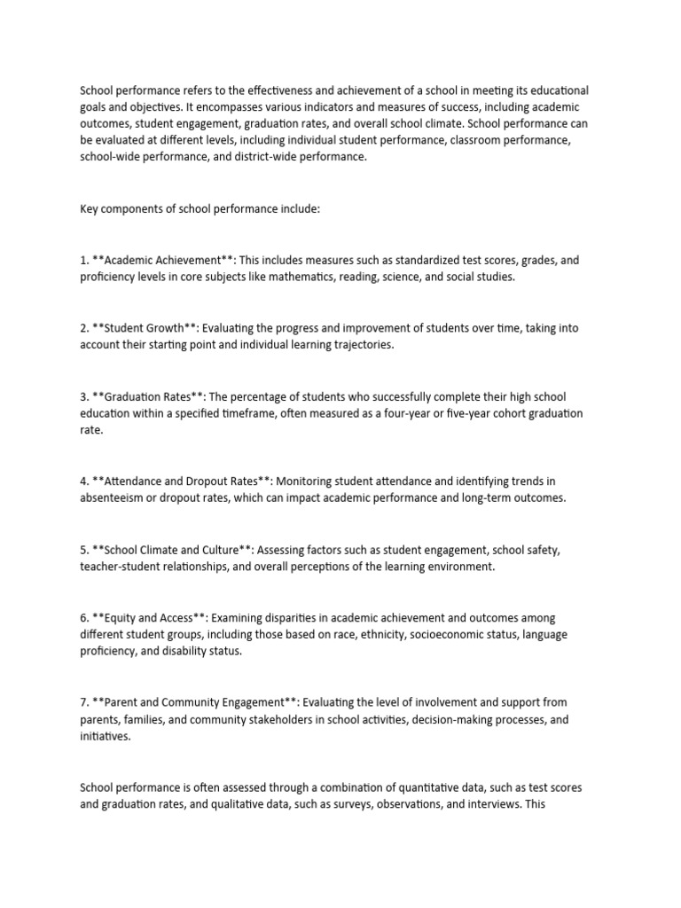 School Performance PDF Standardized Tests Teachers