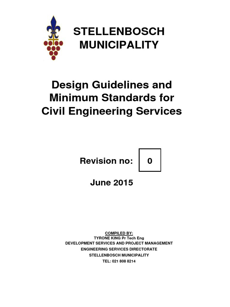 Stellenbosch Civil Engineering Guidelines | PDF | Pipe (Fluid Conveyance)