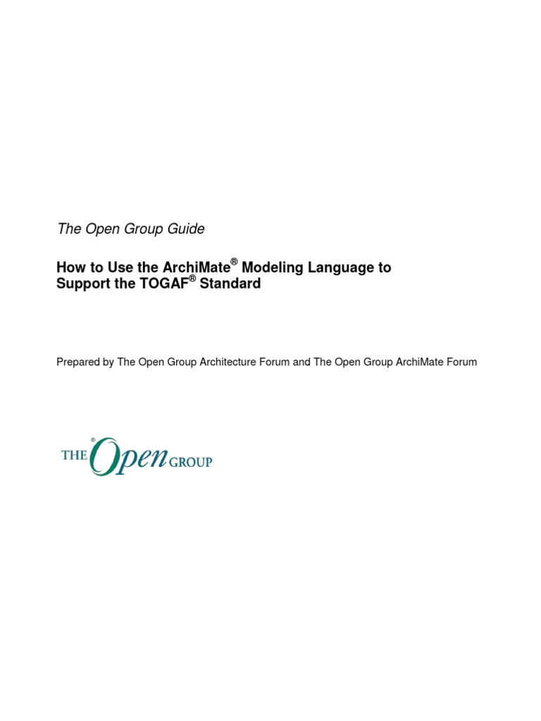 Archimate Modeling Language Download Free Pdf Information