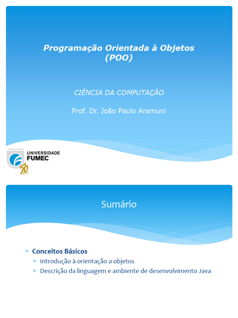 Conceitos de Programação Orientada a Objetos | PDF | Programação ...