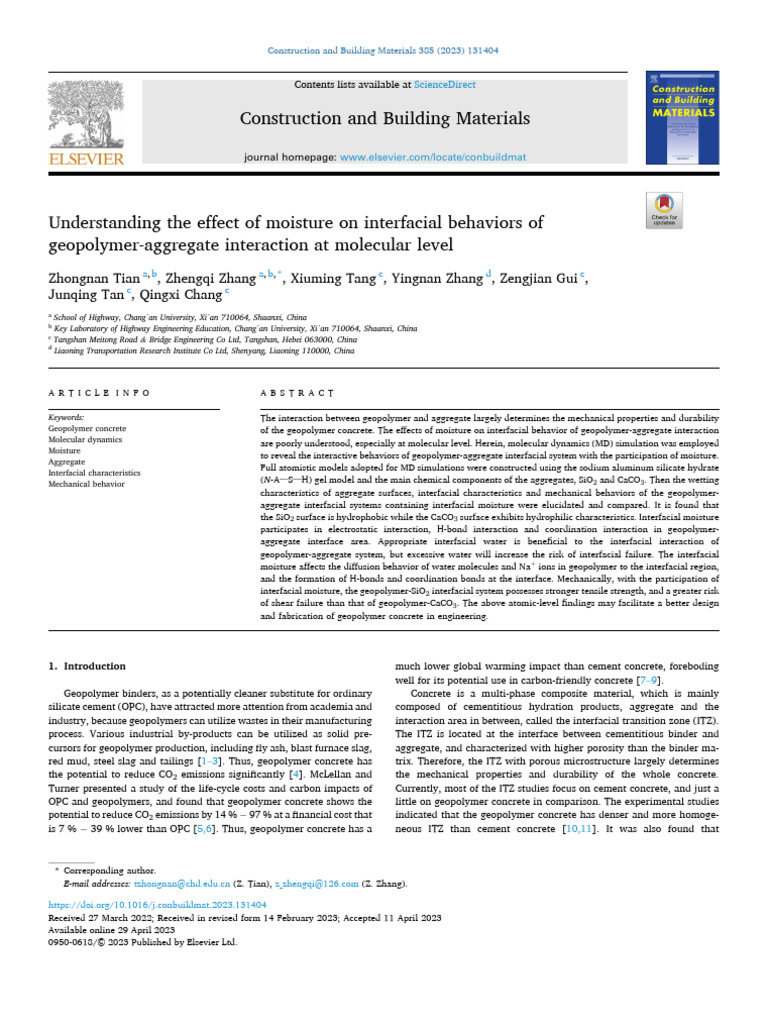Understanding The Effect of Moisture On Interfacial Behaviors of | PDF ...